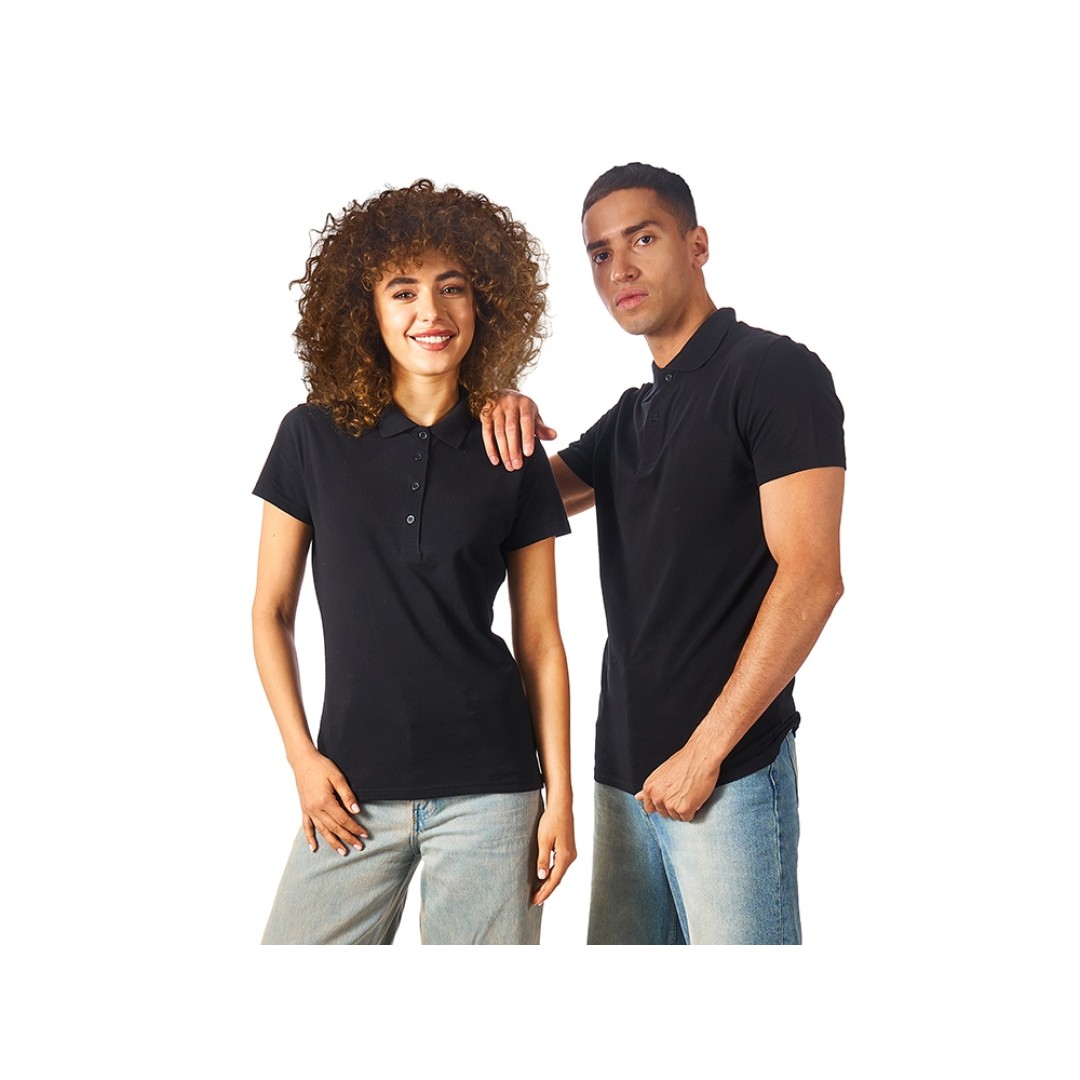 Рубашка поло "First" женская, черный