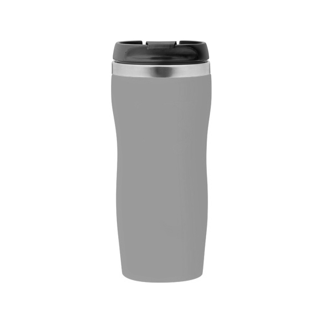 Термокружка "Mony Steel" 350 мл, soft touch, серый (P)