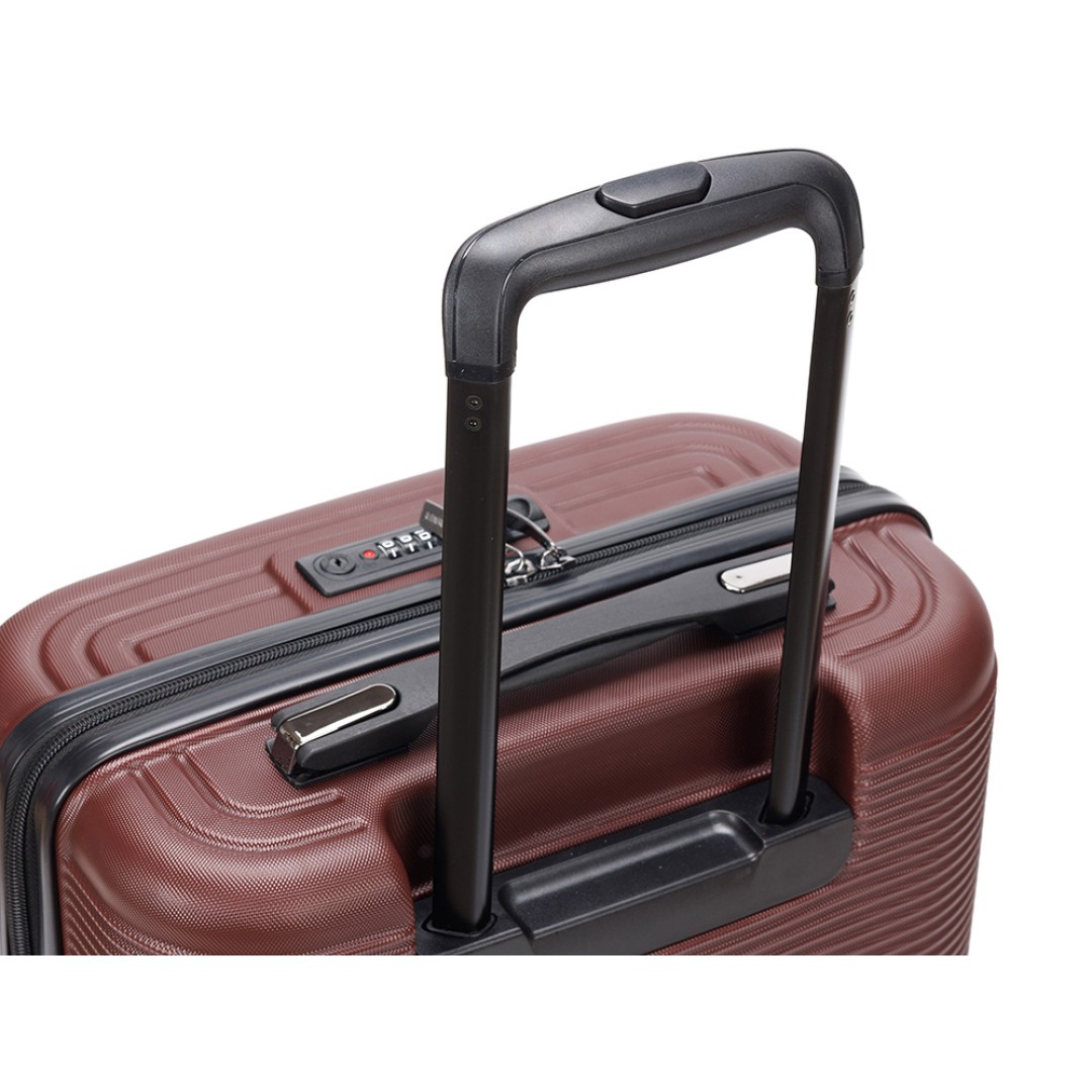 Чемодан TORBER Onego, бордовый, ABS-пластик, 59,5 х 39,5 х 24 см, 46 л