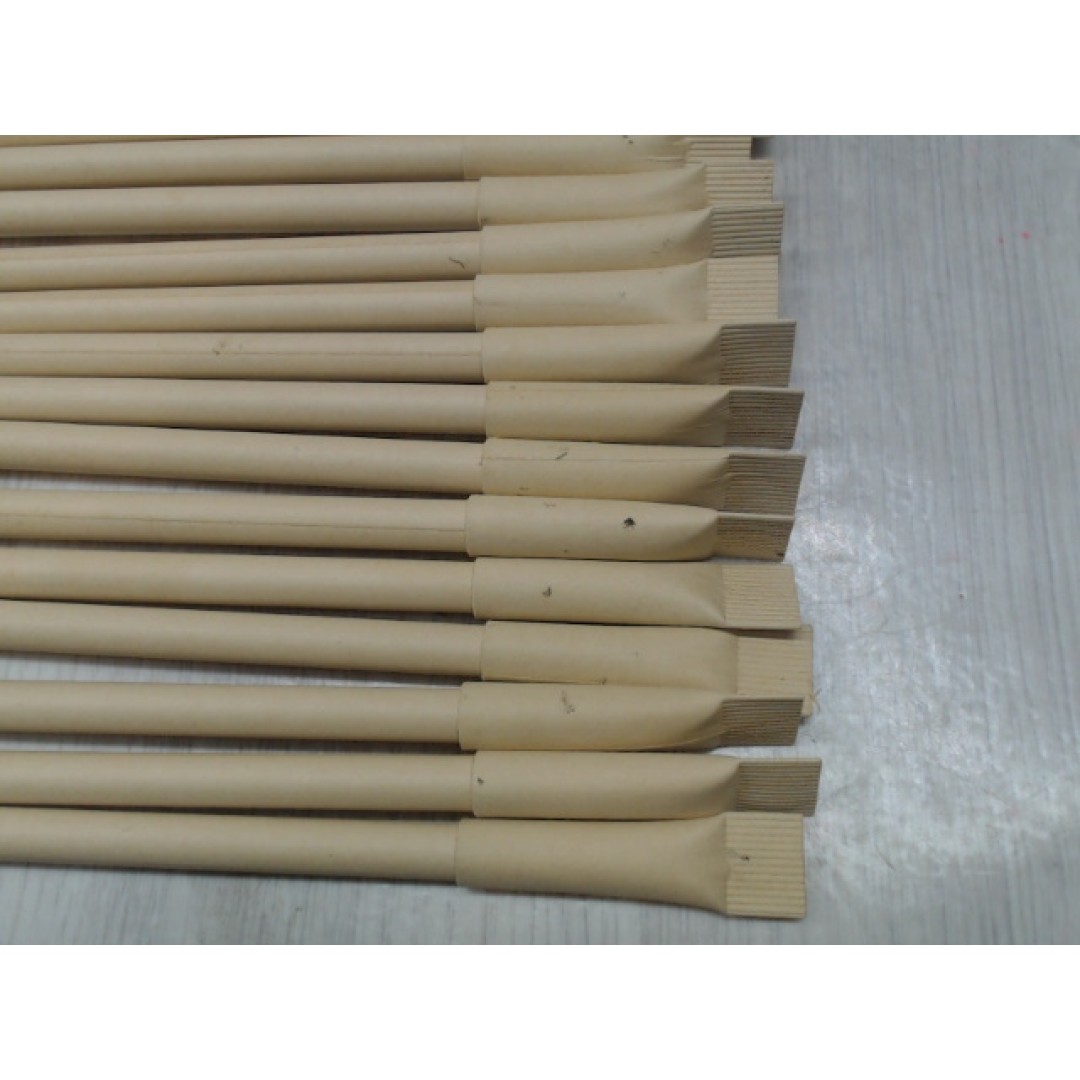 Ручка картонная с колпачком "Recycled", натуральный (Р)