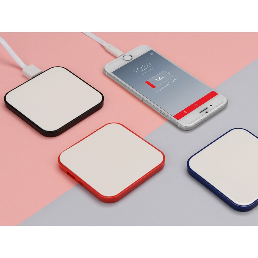Портативное зарядное устройство (power bank) "Квадрум", 2600 mAh, черный