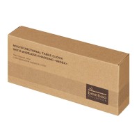 Часы настольные с беспроводной зарядкой «Index», 10 Вт, бамбук