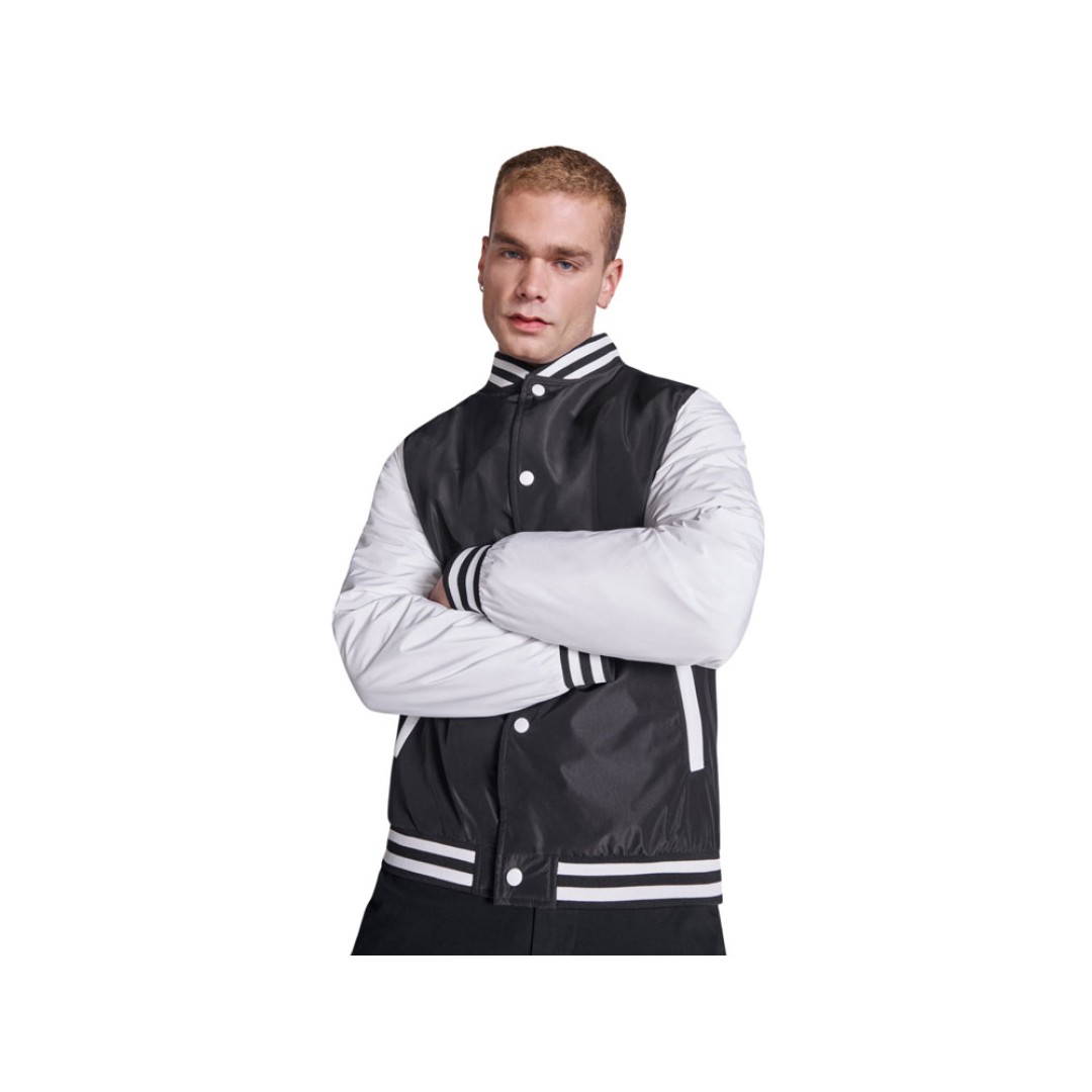 Бомбер утепленный «California» унисекс, черный/белый