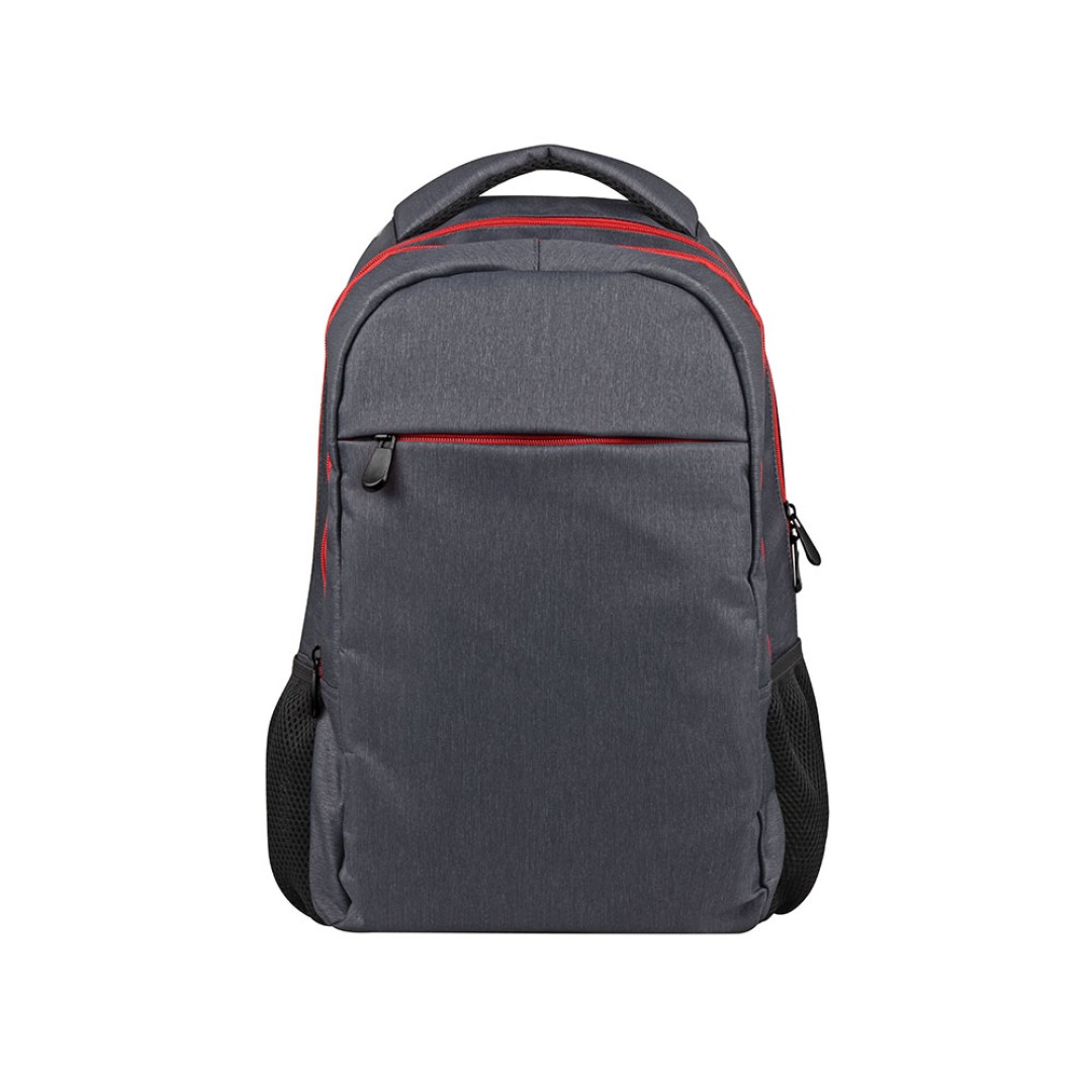 Рюкзак «Metropolitan», серый с красной молнией и красной подкладкой