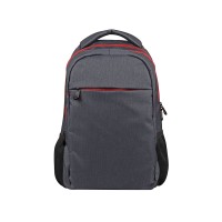 Рюкзак «Metropolitan», серый с красной молнией и красной подкладкой