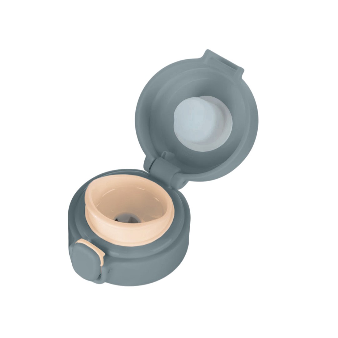 Вакуумная термокружка Waterline c кнопкой «Guard», 400 мл, тубус, антрацит