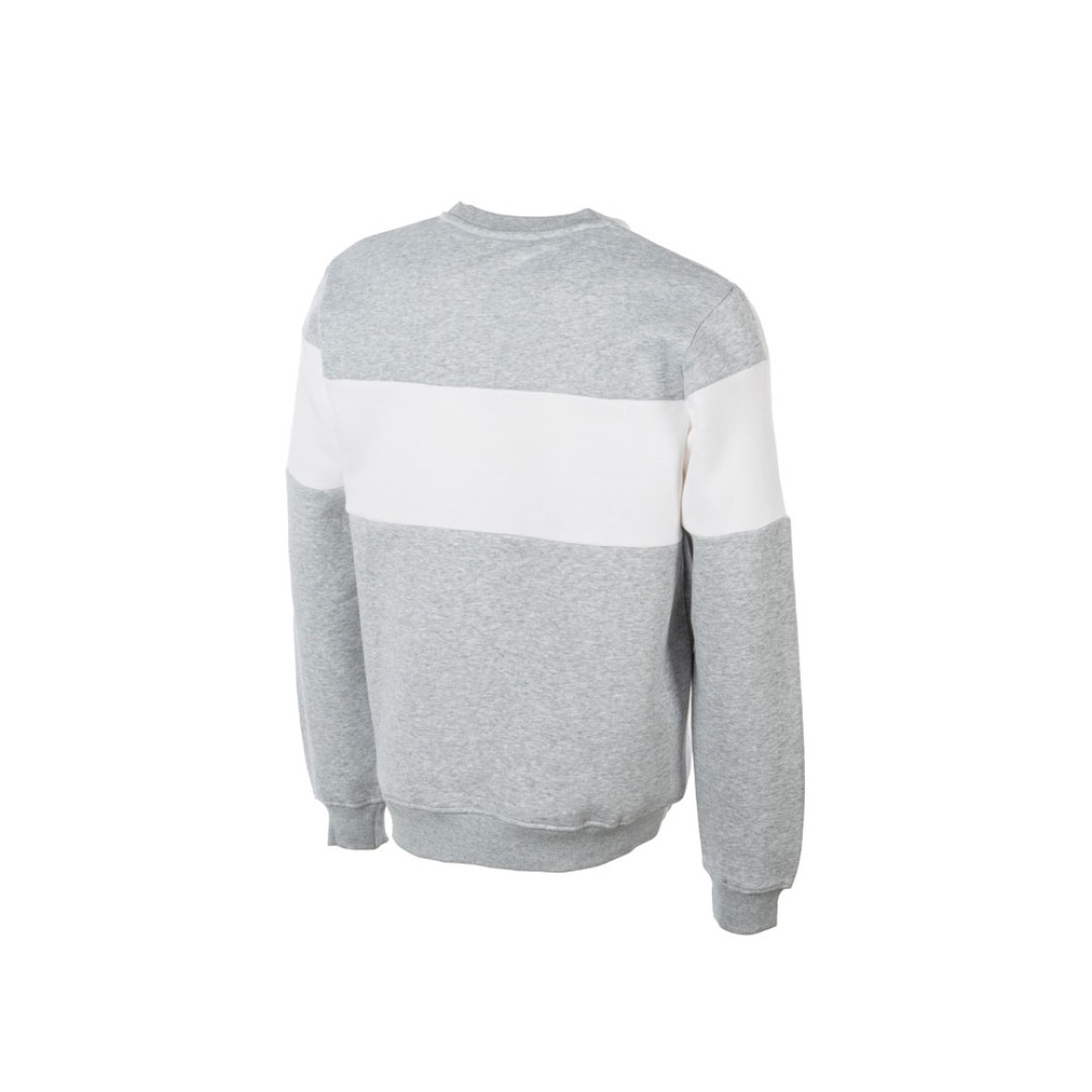 Свитшот блокинг «Edinburgh», серый меланж/белый, мужской