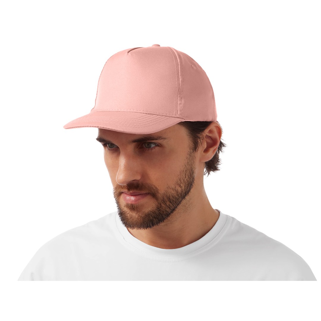 Бейсболка "Poly" 5-ти панельная 120гр, лососевый