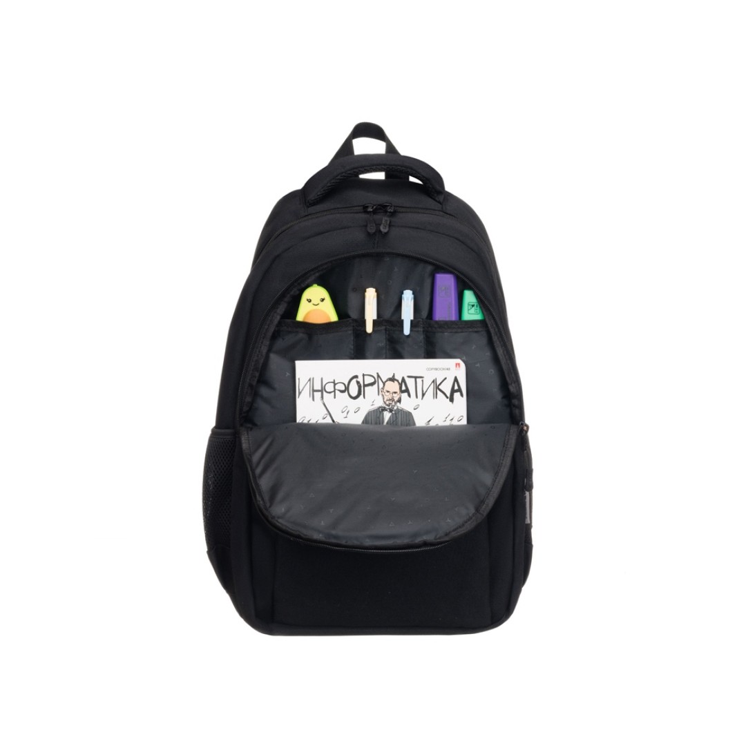 Рюкзак TORBER CLASS X, черный, полиэстер 900D, 45 x 30 x 18 см + Мешок для сменной обуви в подарок!