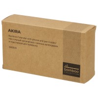 Настольный органайзер с вечным календарем и подставкой для телефона "Akira", натуральный