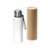 Вакуумный термос "Story" c покрытием powder, тубус, белый