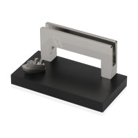 Подставка для визиток "Круиз", серебристый/черный