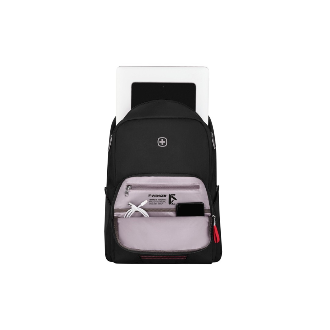 Рюкзак WENGER Motion 15.6", черный, нейлон, 31x17x42 см, 20 л