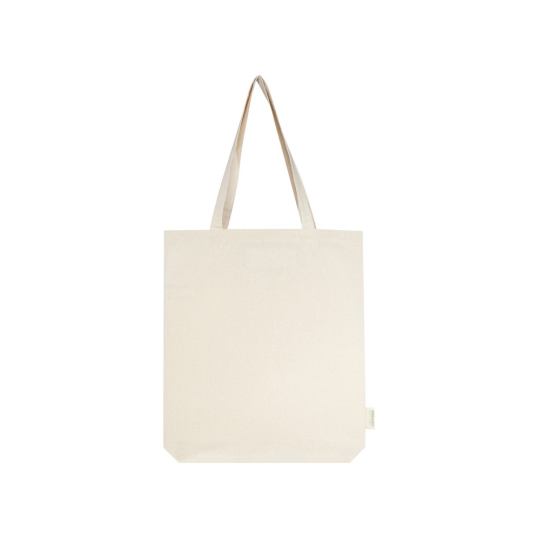 Orissa эко-сумка из органического материала GOTS с широким дном, 180 г/м2, 11 л - Натуральный