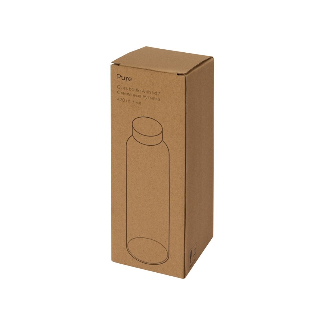 Бутылка для воды "Pure" c чехлом, 420 мл, красный