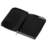 Бизнес-блокнот на молнии А5 «Fabrizio» с RFID защитой и ручкой, черный