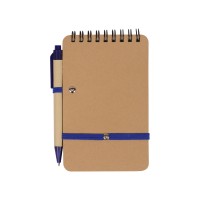 Набор канцелярский с блокнотом и ручкой "Masai", 70 л. нелинованных, синий