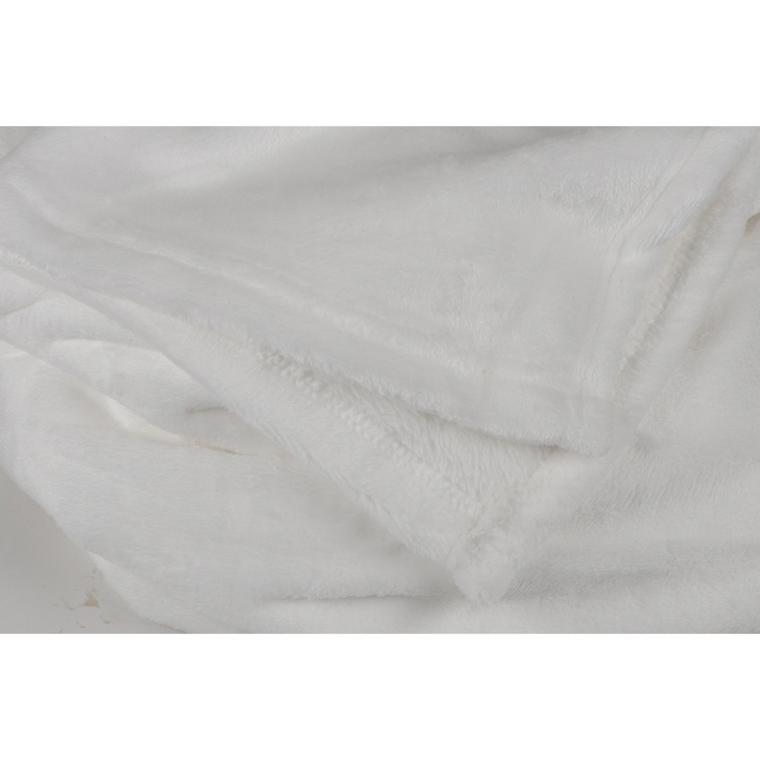 Плед мягкий флисовый Fancy, белый