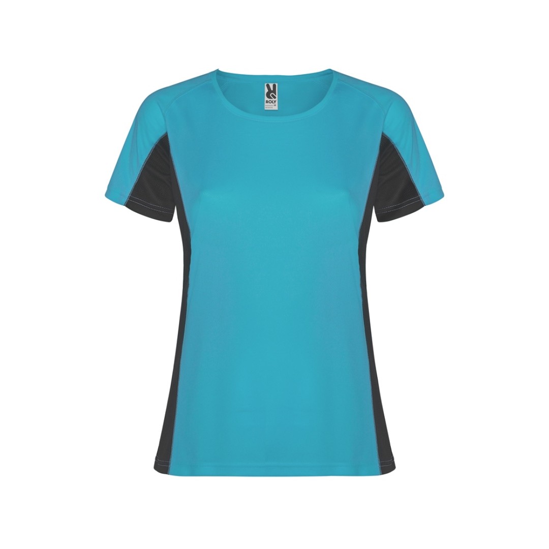 Футболка "Shanghai" женская, бирюзовый/графитовый