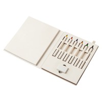 Набор цветных карандашей и листочков для рисования из молочной бумаги "Artify", молочный