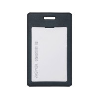 Вертикальный чехол для пропуска из экокожи "Alicante", темно-синий