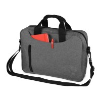 Сумка для ноутбука Wing с вертикальным наружным карманом, серый