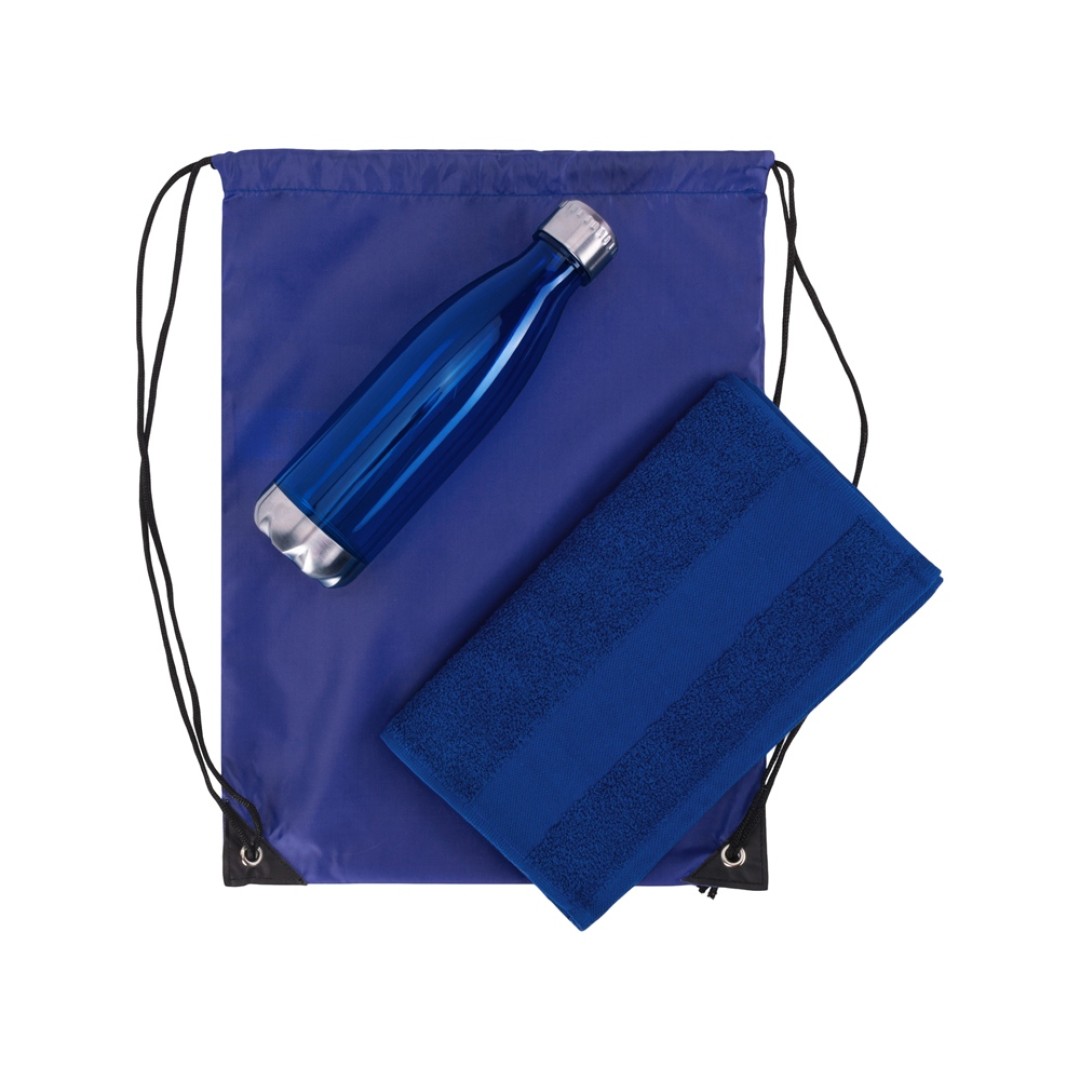Спортивный набор с бутылкой и полотенцем «Beginner», синий