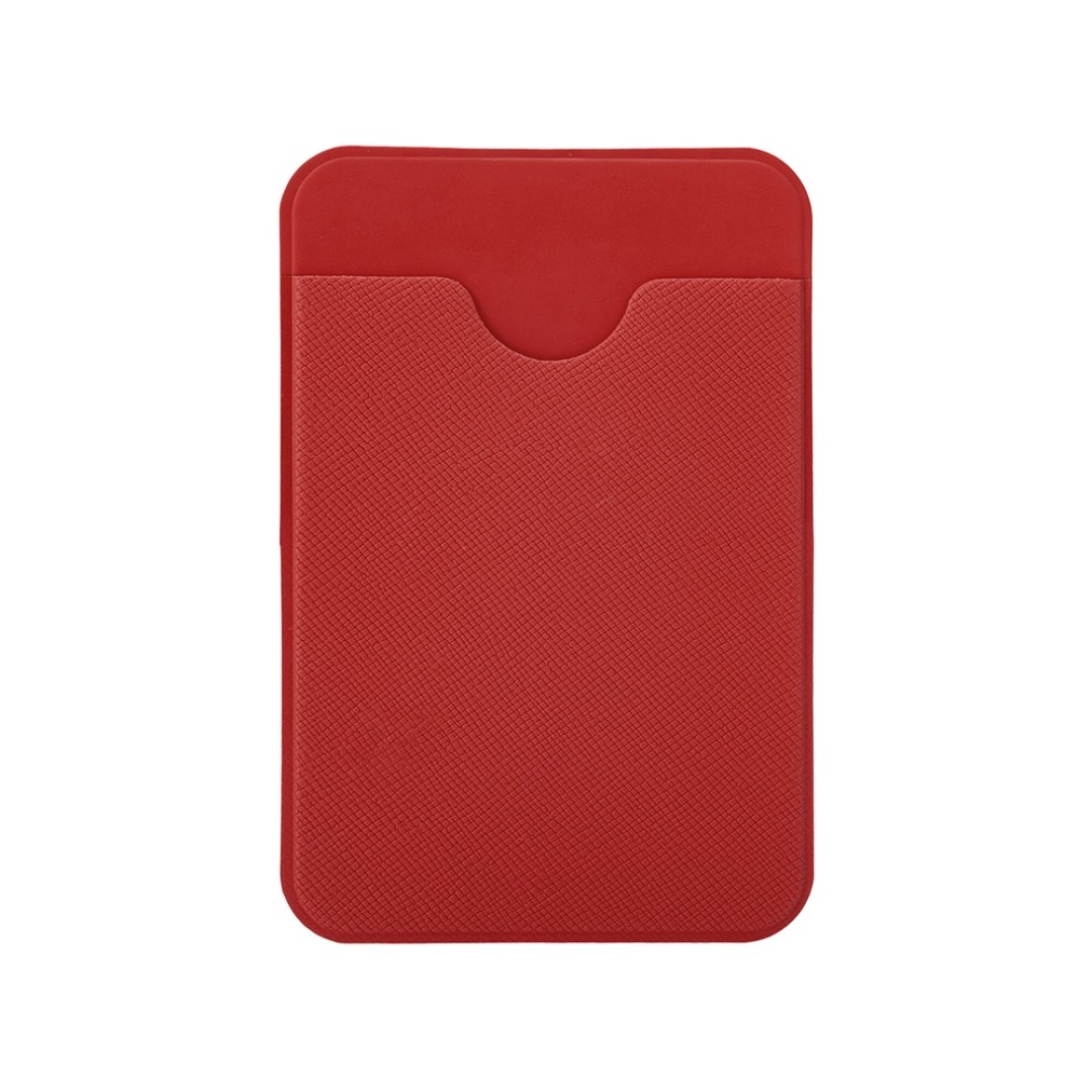 Чехол-картхолдер Favor на клеевой основе на телефон для пластиковых карт и и карт доступа, красный