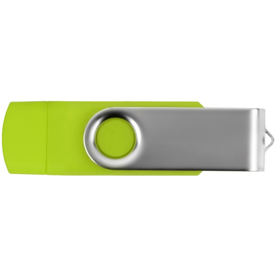 USB/micro USB-флешка 2.0 на 16 Гб «Квебек OTG», зеленое яблоко