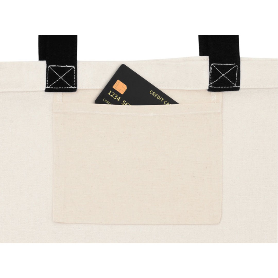 Сумка для шоппинга Cotton из переработанного хлопка 280 г, черный