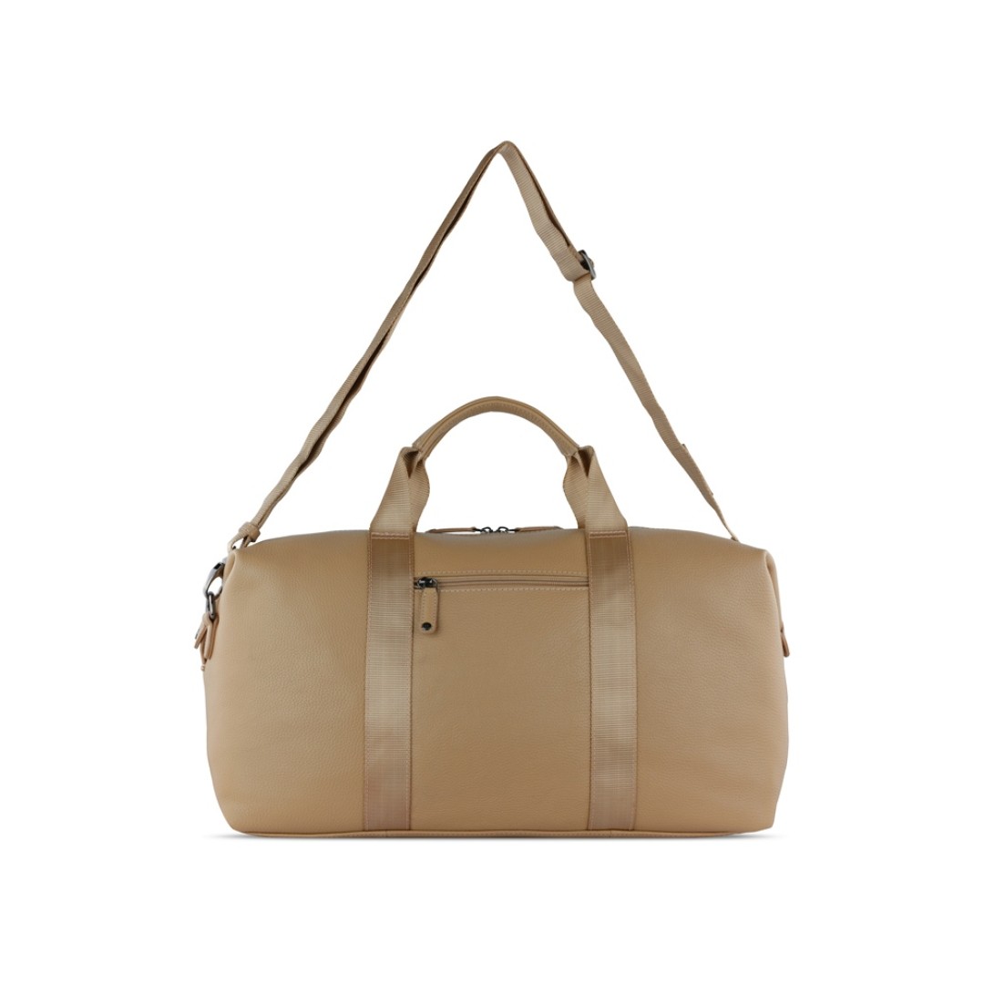 Сумка дорожная BUGATTI Elsa, песочного цвета, воловья кожа/полиэстер, 47х22х24 см