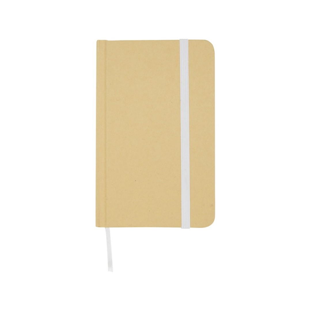 Reed блокнот формата А6 из переработанного материала в твердой обложке с простыми страницами - Белый