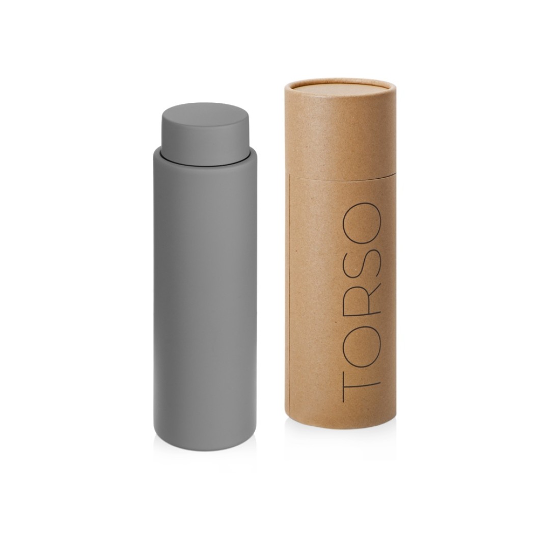 Вакуумный термос с двойными стенками и медным слоем "Torso", 480 мл, серый