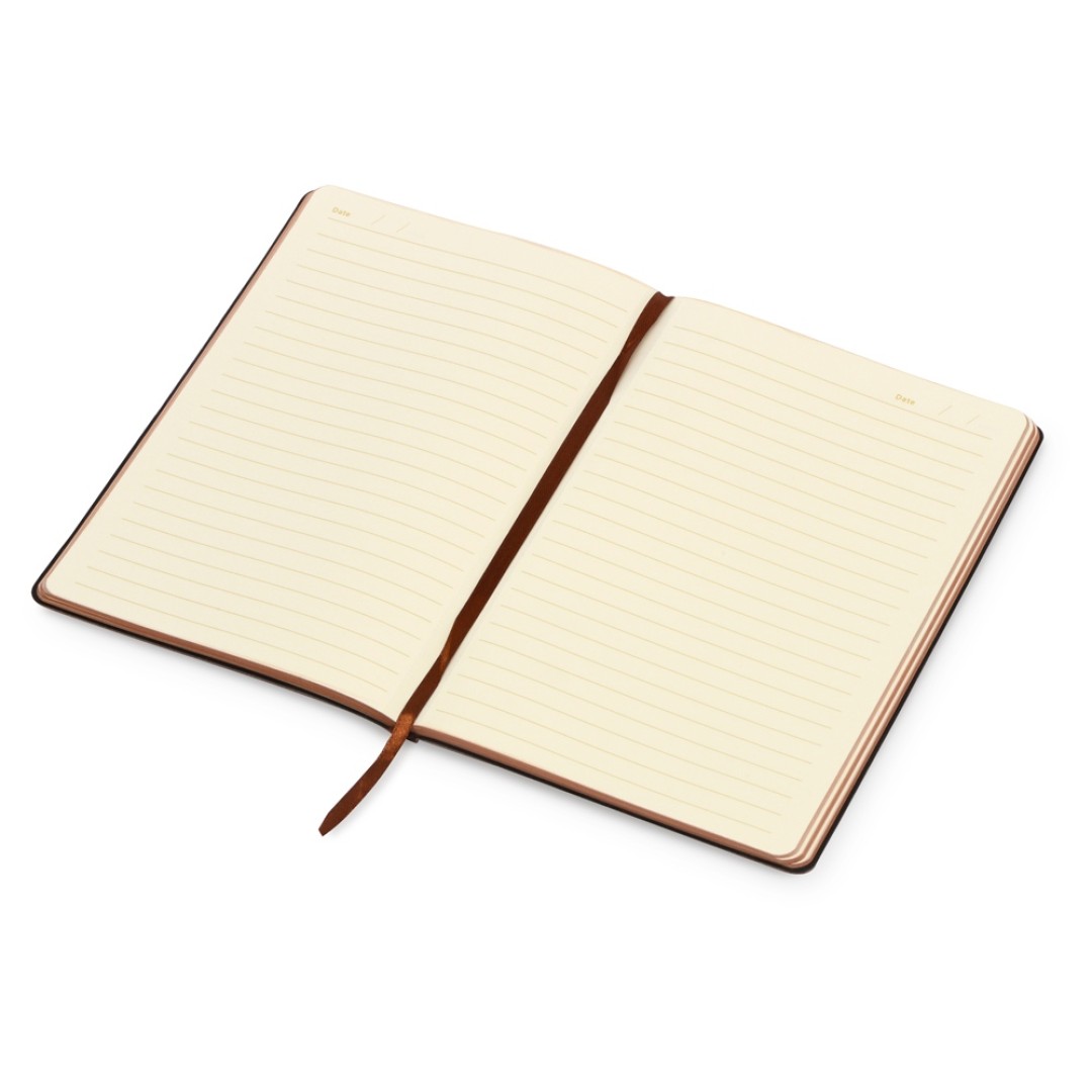 Блокнот А5 «Fabrizio», 80 листов, цветной срез, коричневый