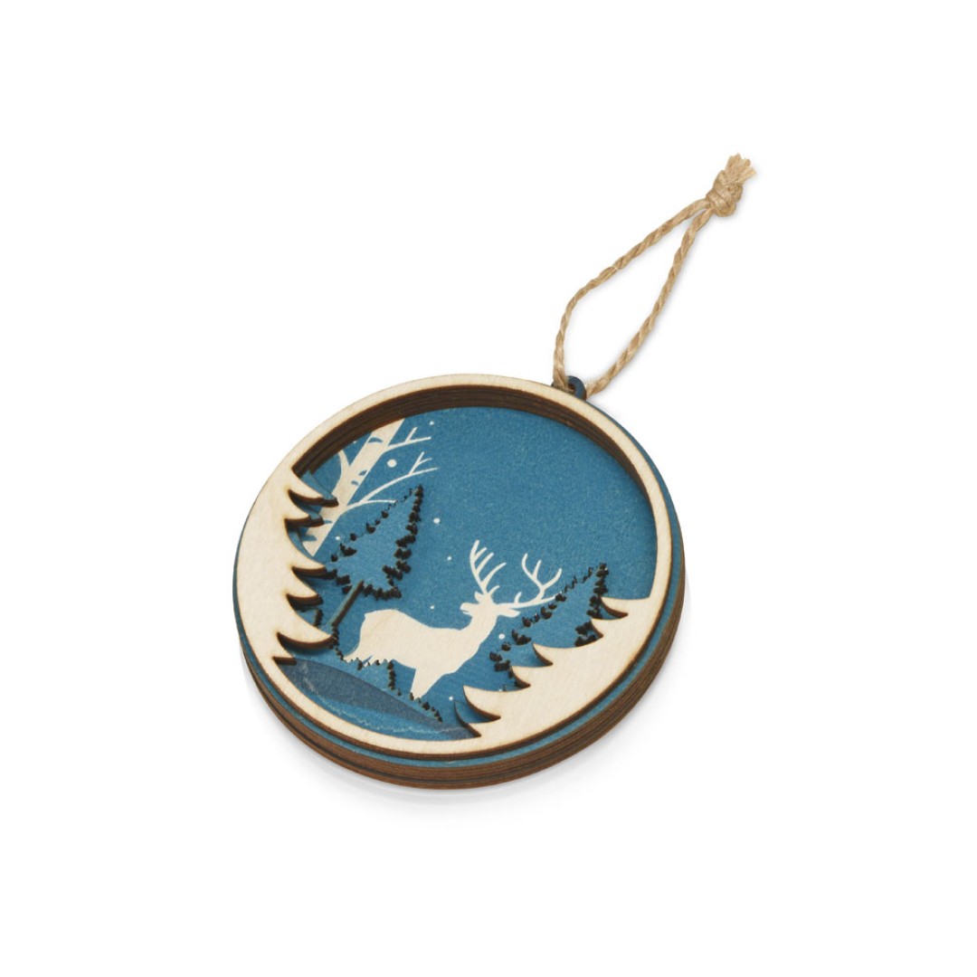 Подвеска деревянная многослойная «Рождественская встреча»