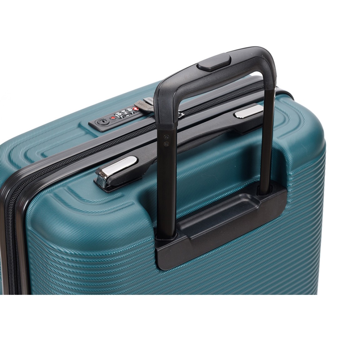 Чемодан TORBER Onego, зелёный, ABS-пластик, 59,5 х 39,5 х 24 см, 46 л