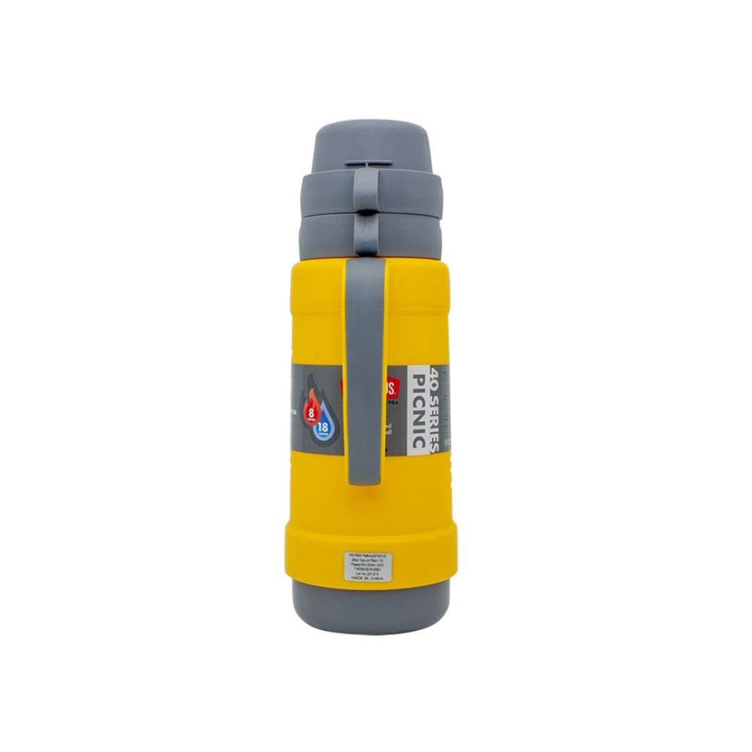Термос со стеклянной колбой тм THERMOS PICNIC 40 Series Yellow 1,0L