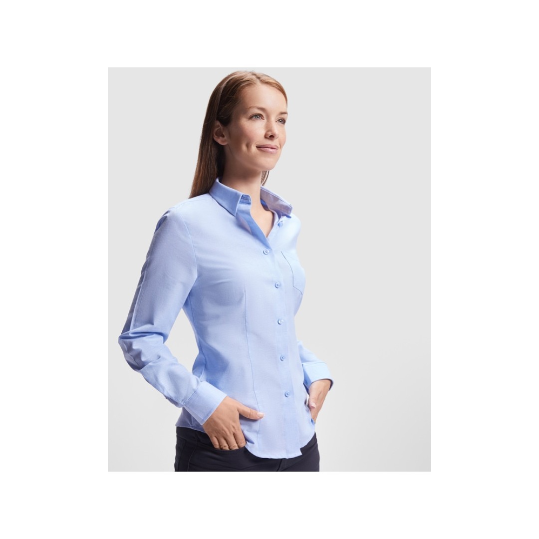 Рубашка женская "Oxford", небесно-голубой