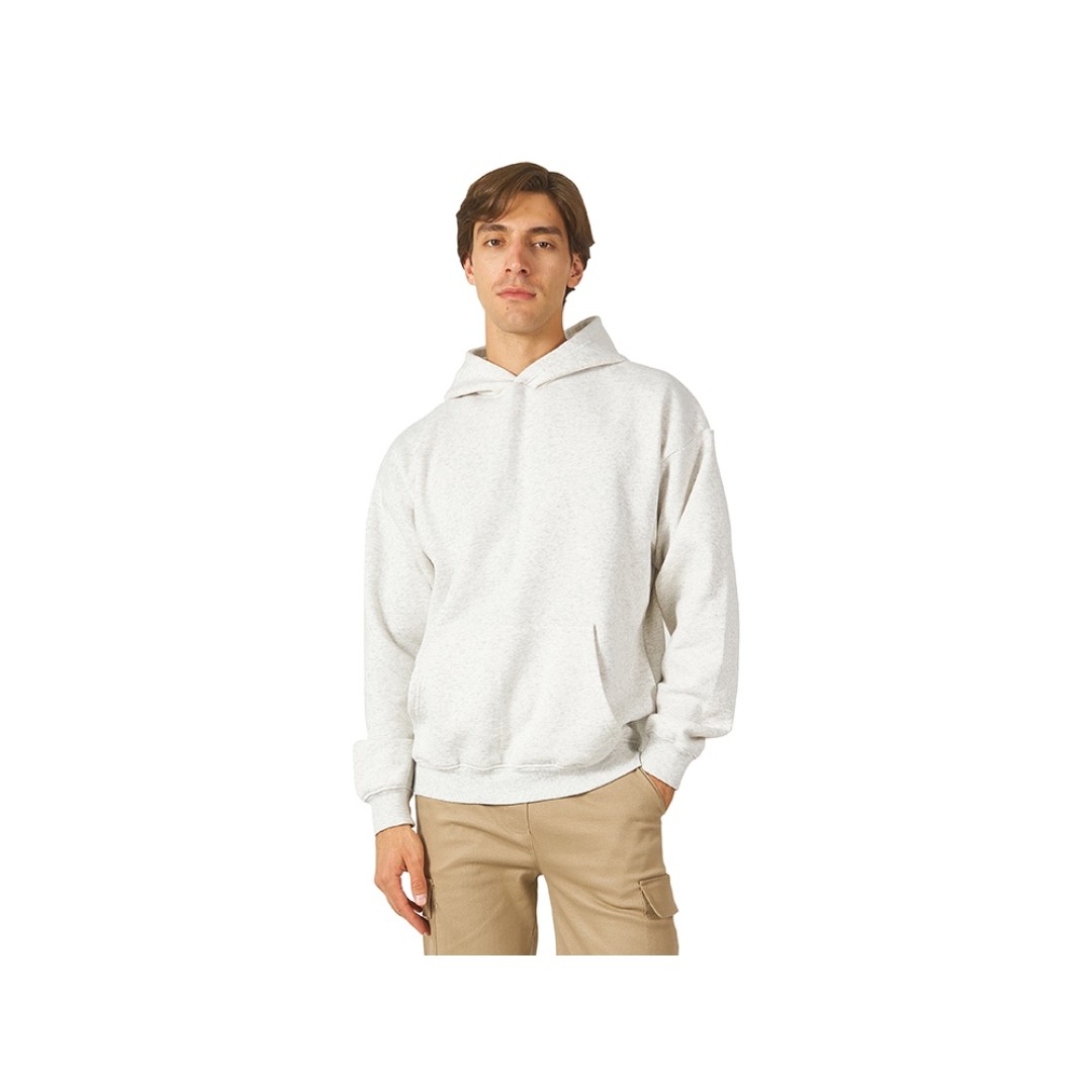 Толстовка с капюшоном оверсайз «Berlin» унисекс, белый меланж