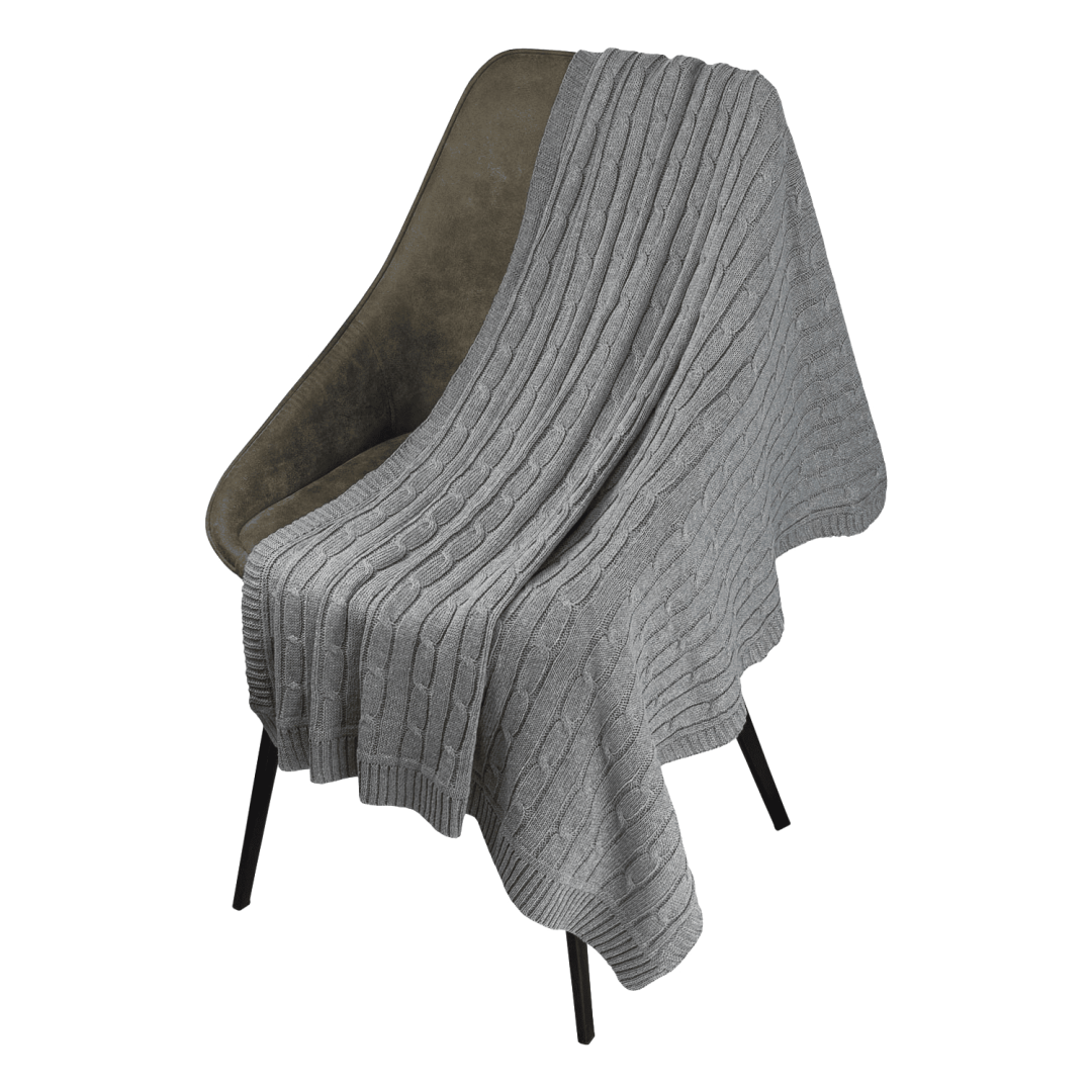 Плед Fado вязаный, серый (без подарочной коробки)