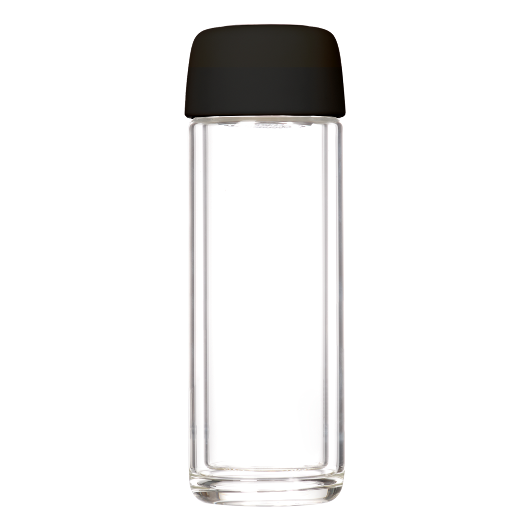 Бутылка стеклянная с двойными стенками Bianca, черная