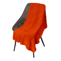 Плед Cella вязаный, оранжевый (без подарочной коробки)