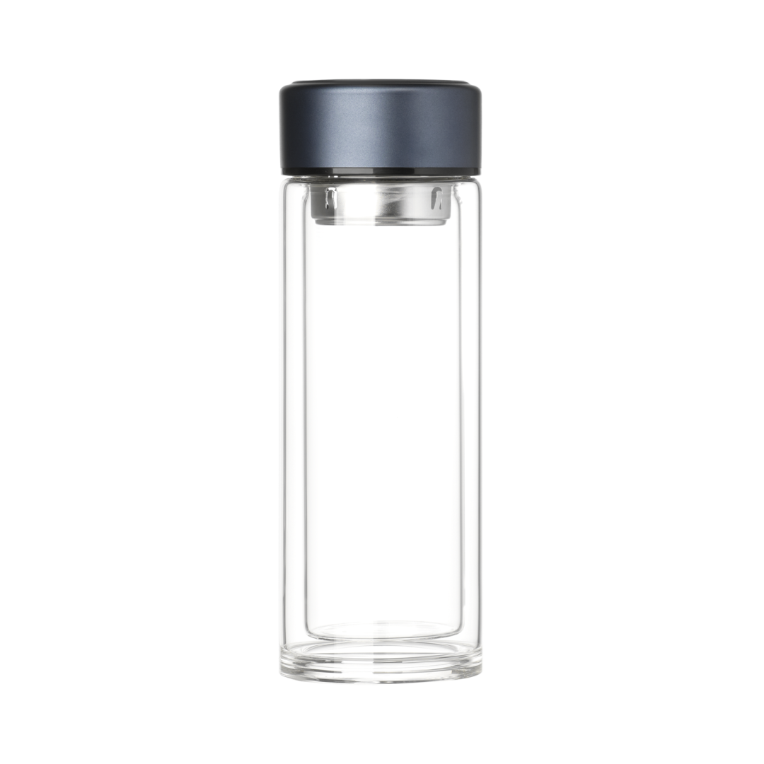 Бутылка стеклянная с двойными стенками Aravia, синяя