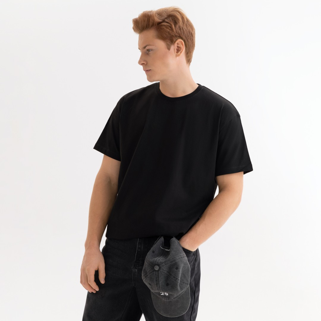 Футболка унисекс KRIS, 150 гр., черная, размер XS