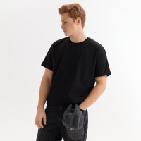 Футболка унисекс KRIS, 150 гр., черная, размер S