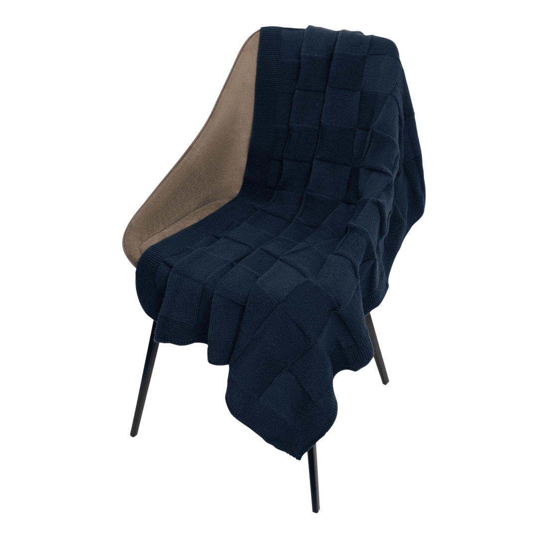 Плед Cella Soft вязаный, 160*90 см, синий