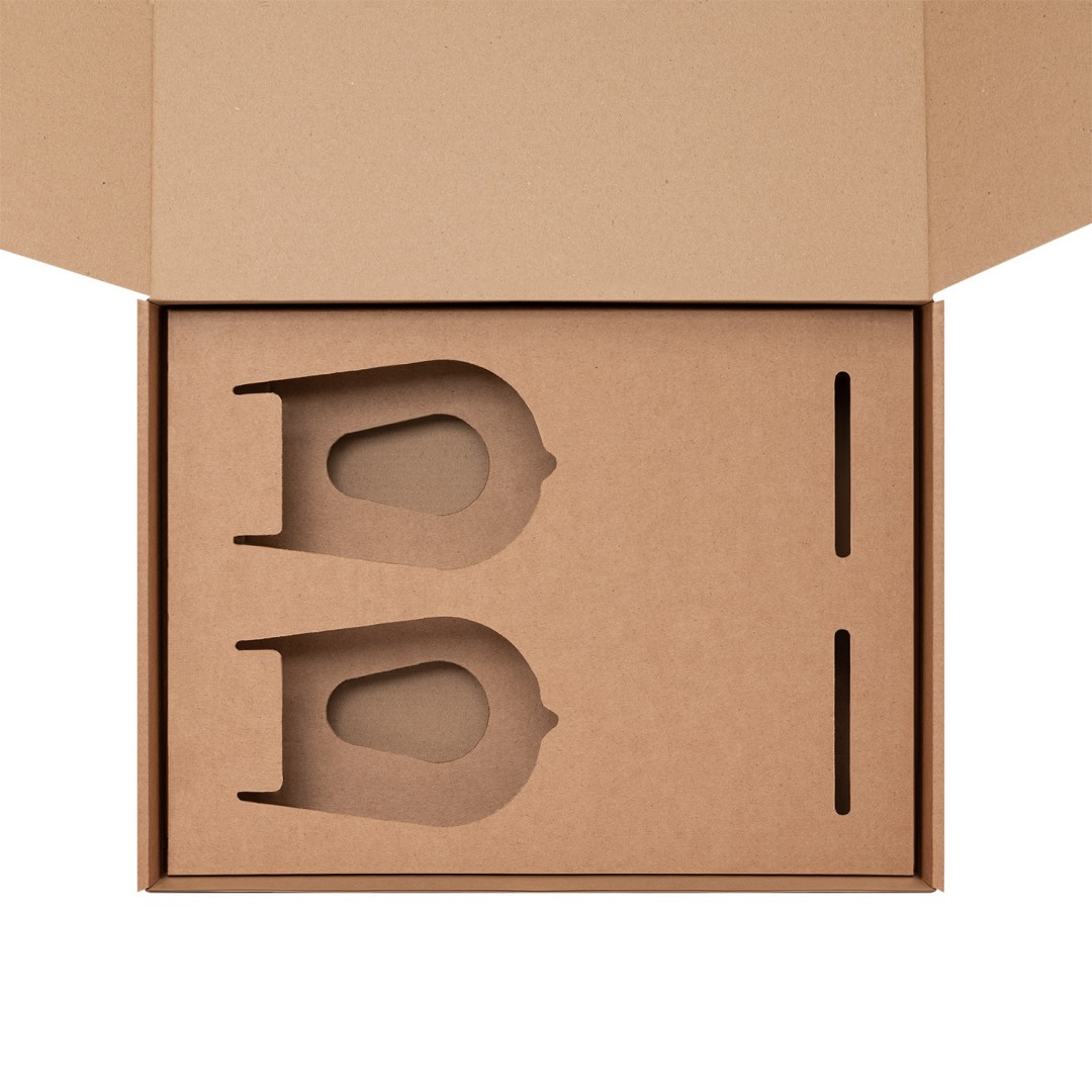 Доп. ложемент под 2 бокала для вина (для рифленого стекла) в среднюю универсальную коробку (арт. 21002.020)