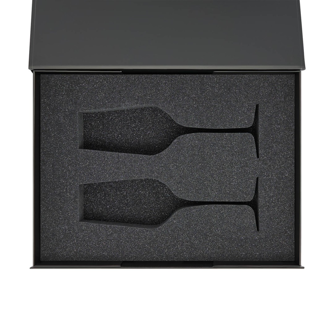 Ложемент под 2 бокала для шампанского (рифленое стекло) в среднюю коробку-трансформер (арт. 695721)