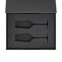 Ложемент под 2 бокала для шампанского (рифленое стекло) в среднюю коробку-трансформер (арт. 695721)