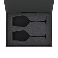 Ложемент под 2 бокала для вина (рифленое стекло) в среднюю коробку-трансформер (арт. 695721)